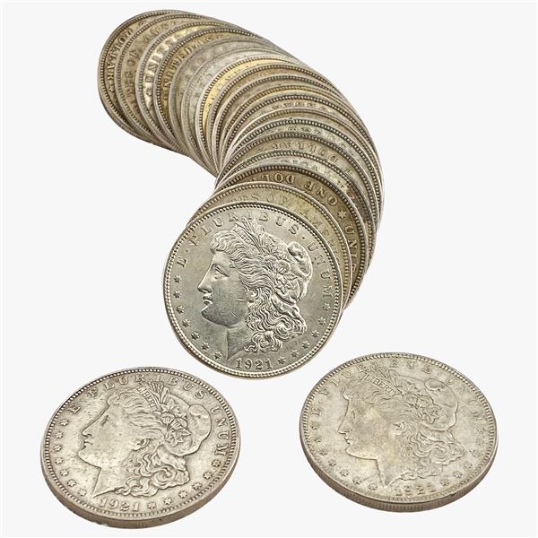 1921 Roll of Morgan Silver Dollars [20 Coins]