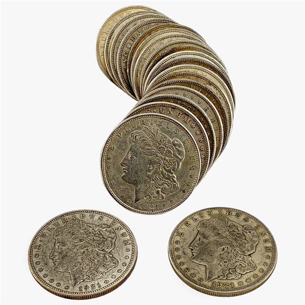 1921 Roll of Morgan Silver Dollars [20 Coins]