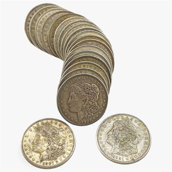 1921 Roll of Morgan Silver Dollars [20 Coins]