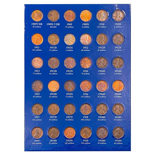 1909-1958 Wheat Cent Set [140] & Buff. Nkls [33]