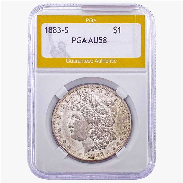 1883-S Morgan Silver Dollar PGA AU58