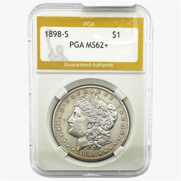 1898-S Morgan Silver Dollar GSA MS62