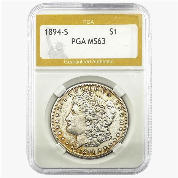 1894-S Morgan Silver Dollar GSA MS63