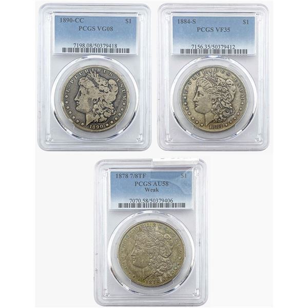 [3]1878-1890 Morgan Silver Dollar PCGS