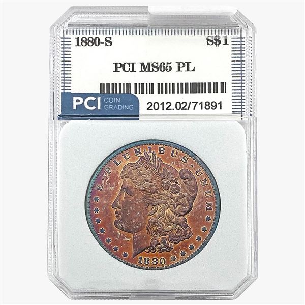 1880-S Morgan Silver Dollar PCI MS65 PL
