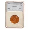 1852/52 Braided Hair Large Cent NNC MS63 RED