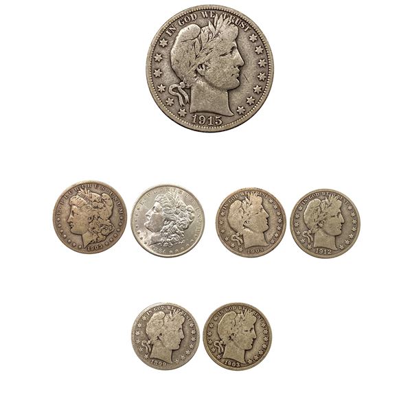 [7]1884-1915 Barber Half Dollars & Morgan Dollars