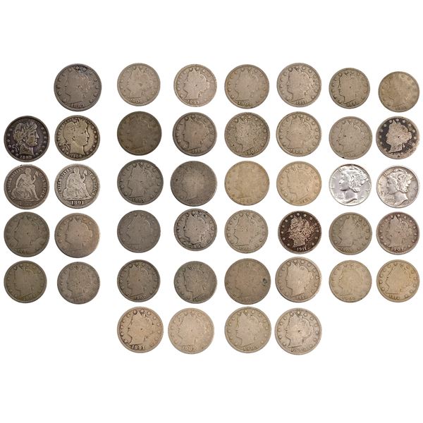 [43]1890-1945 Assorted U.S. Coins [5C-25C]