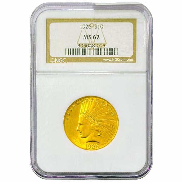 1926 $10 Gold Eagle NGC MS62