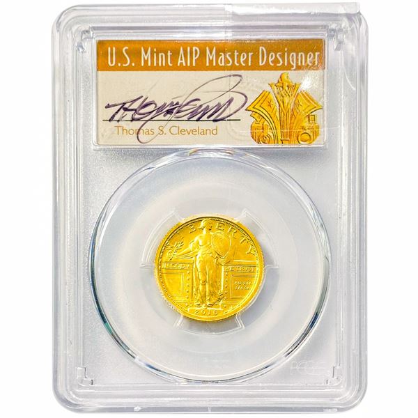 2016-W 25c 1/4oz Gold 100th Anniversary PCGS SP70