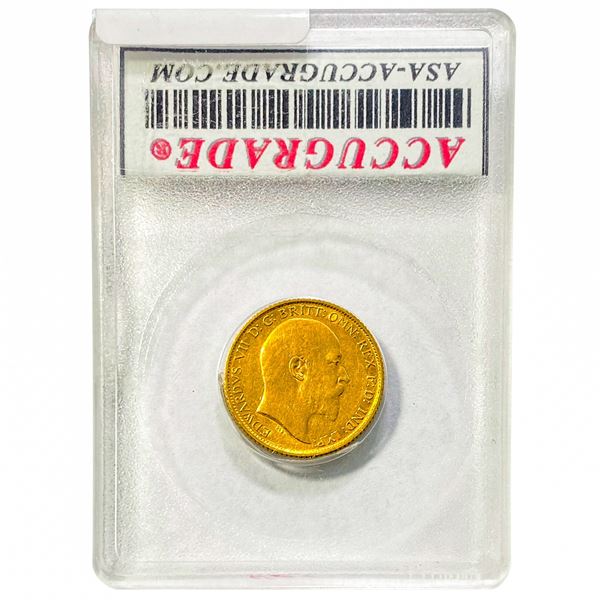 1906-S .1177oz Australia 1/2 Sovereign ACG AU50