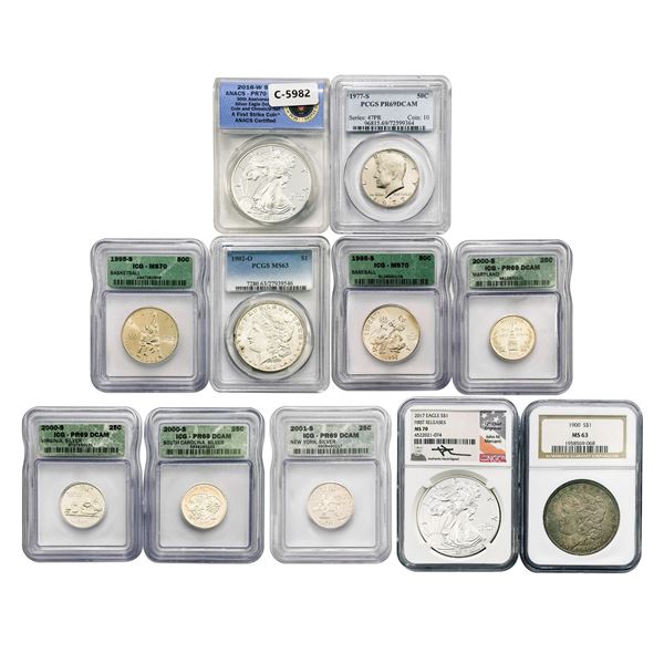 [11] 1900-2016 Lot of Certified U.S Coins