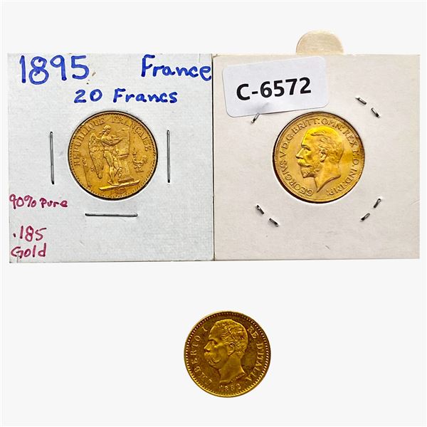 [3] 1882-1930 World Gold Coin Lot