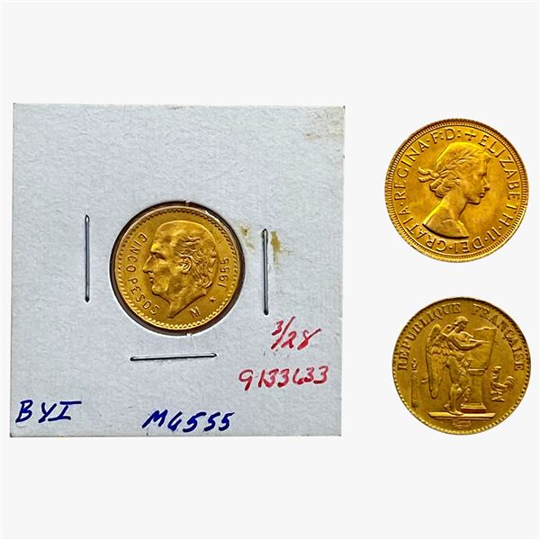 [3] 1897-1967 World .5482oz Gold Coin Lot