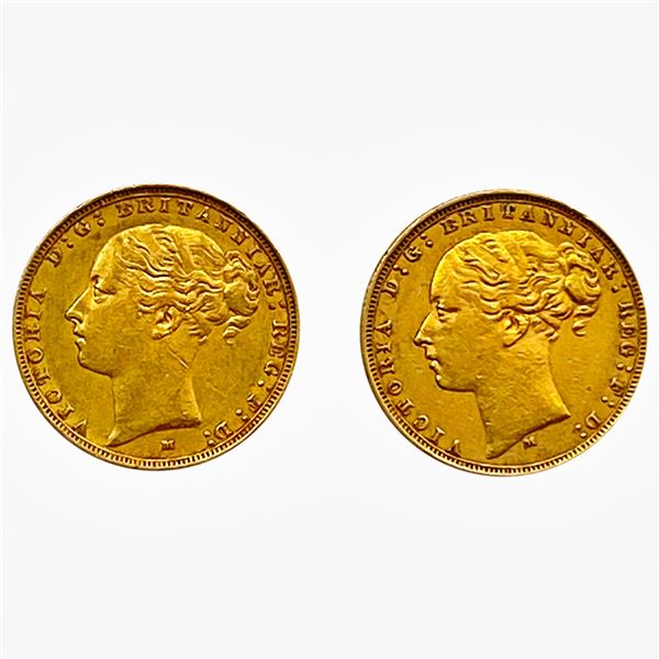 [2] 1876-1886 Gold Sovereigns