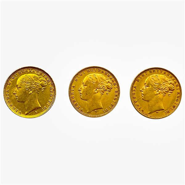 [3] 1875-1887 Gold Sovereigns