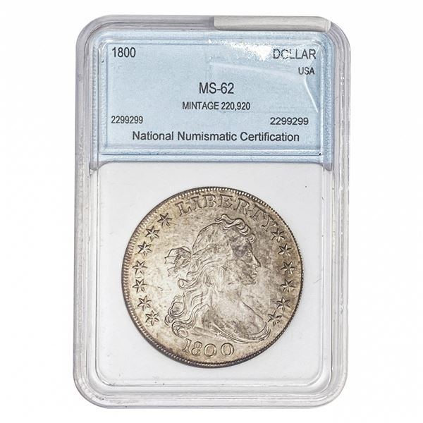 1800 Draped Bust Dollar NNC MS62