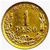 Image 2 : 1902 Mexico Gold 1 Peso Uncirculated .0476 AGW