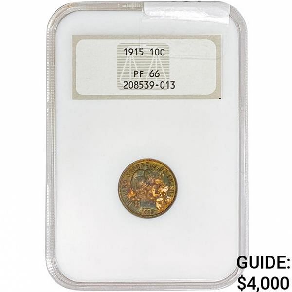1915 Barber Dime NGC PF66
