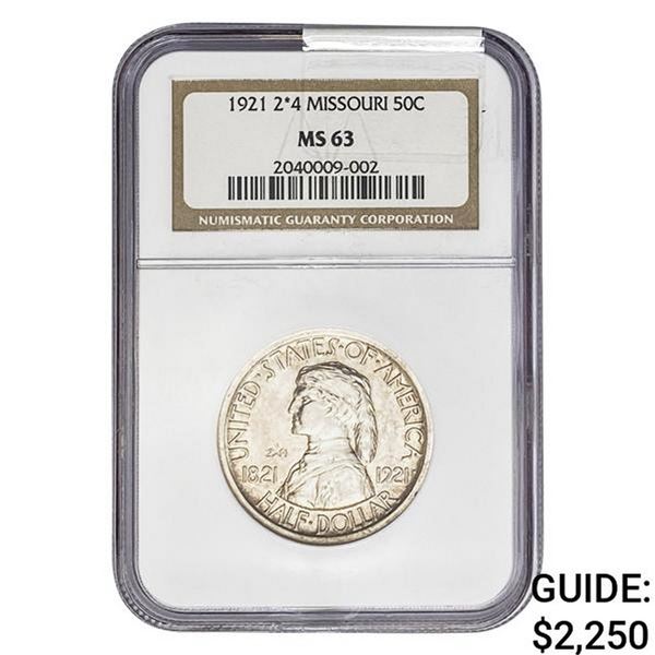 1921 Missouri Half Dollar NGC MS63