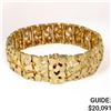 14k Nugget 92.2g 19.5mm Wide Men's Bracelet