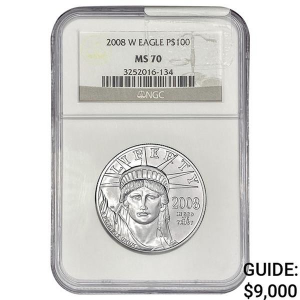2008-W 1oz. Platinum $100 Eagle NGC MS70