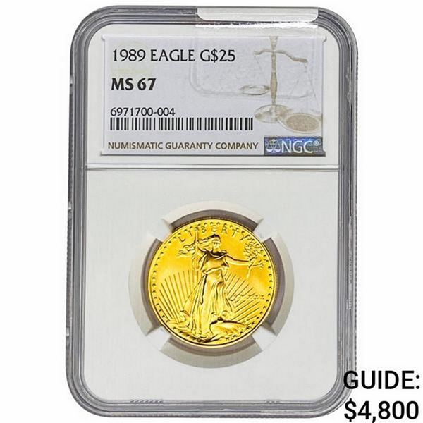 1989 1/2oz $25 AGE NGC MS67