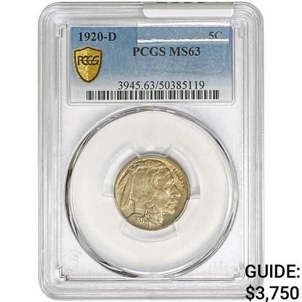 1920-D Buffalo Nickel PCGS MS63