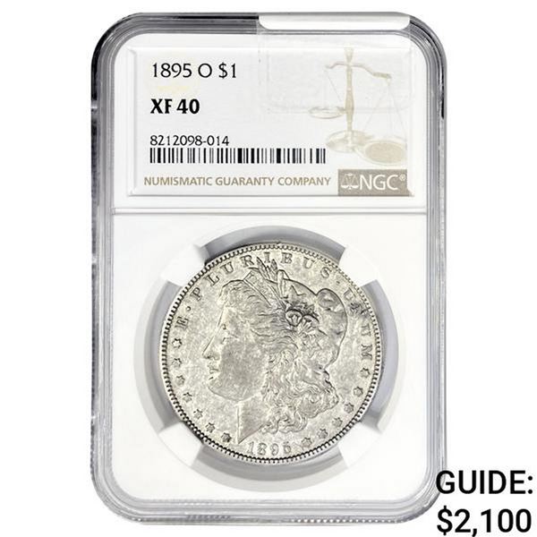 1895-O Morgan Silver Dollar NGC XF40