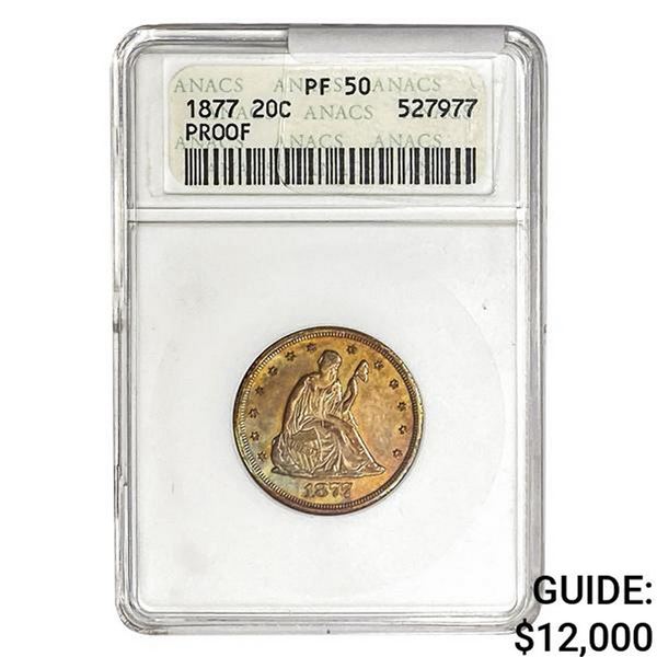 1877 Twenty Cent Piece ANACS PF50