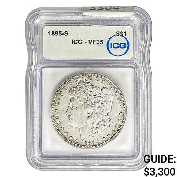 1895-S Morgan Silver Dollar ICG VF35
