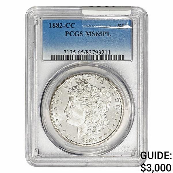 1882-CC Morgan Silver Dollar PCGS MS65 PL