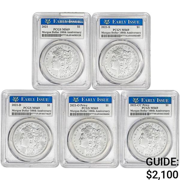 [5]2021 Morgan Silver Dollar PCGS MS69 P,D,S,O,CC