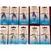 Image 7 : TEN SVEN TREBLE HOOK SPINNERS - FIVE ARE PURPLE AND SILVER AND FIVE ARE GREEN AND SILVER
