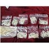 Image 1 : 9 BAGS OF SILVER/WHITE TINY TUBE LURE - ONE BAG GLOWS