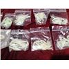 Image 4 : 9 BAGS OF SILVER/WHITE TINY TUBE LURE - ONE BAG GLOWS
