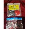 Image 1 : ORIGINAL CULPRIT - THE CLASSIC LURE - WORMS FOR TEXAS STYLE RIGGING AND 2 PACKS OF RED AND BLACK MIN