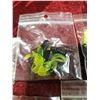 Image 4 : 23 PACKS OF LIME GREEN AND BLACK RUBBER WORM BAIT
