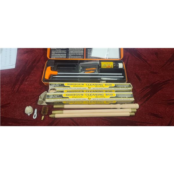 OUTERS SHOT GUN CLEANING RODS - HARD MAPLE AND HOPPES CLEANING KIT