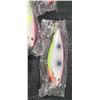 Image 8 : THREE 6" DOUBLE TREBLE HOOK DIVING LURES - WEIGHTED TO HELP MIMIC SWIM PATTERNS OF PREY - PLEASE SEE
