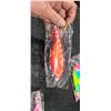 Image 10 : THREE 6" DOUBLE TREBLE HOOK DIVING LURES - WEIGHTED TO HELP MIMIC SWIM PATTERNS OF PREY - PLEASE SEE
