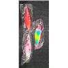 Image 2 : THREE 6" DOUBLE TREBLE HOOK DIVING LURES - WEIGHTED TO HELP MIMIC SWIM PATTERNS OF PREY - PLEASE SEE