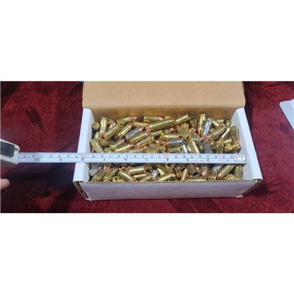 9LBS OF 9MM FACTORY REJECT - MARKED FOR DISPOSAL - PRIMED BACKWARDS OR BULLET HAS BEEN PRESSED INCOR