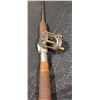 Image 1 : VINTAGE BLUE STEEL ICE FISHING ROD - COMES WITH SHAKESPEARE NO 1960 LEVEL WIND REEL