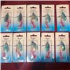 Image 1 : TEN BLUE, BLACK, SILVER AND GOLD TREBLE HOOK SPINNERS