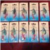 Image 2 : TEN BLUE, BLACK, SILVER AND GOLD TREBLE HOOK SPINNERS