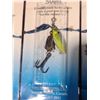 Image 5 : TEN GREEN/YELLOW SILVER TREBLE HOOK SPINNER LURES