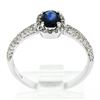 Image 9 : Petite 14K White Gold 1.05 ctw Oval Sapphire Solitaire & Diamond Halo Promise Ri