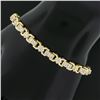 Image 8 : 6.5" 14k Yellow Gold 2.30 ctw Prong Set Diamond Covered Polished Link Bracelet