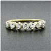 Image 2 : Vintage Classic 14k Yellow Gold 0.35 ctw Round Prong Set Diamond Wedding Band Ri